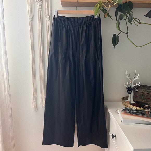 ASOS Faux leather wide leg pants - Picture 2 of 5